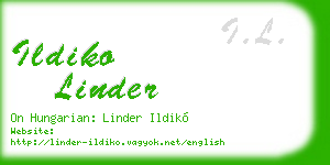 ildiko linder business card